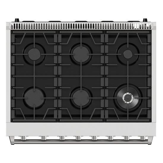 Kenmore Pro 36 Inch Front Control Gas Range with 6.2 cu. ft. Oven Capacity, Stainless Steel - KKPROGRFC36X6.2-AFC