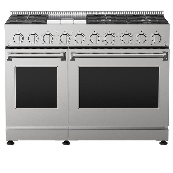Kenmore Pro 48 Inch Dual Oven Gas Range with True Convection and Air Fry - KKPROGRFC48X7.6-AFC