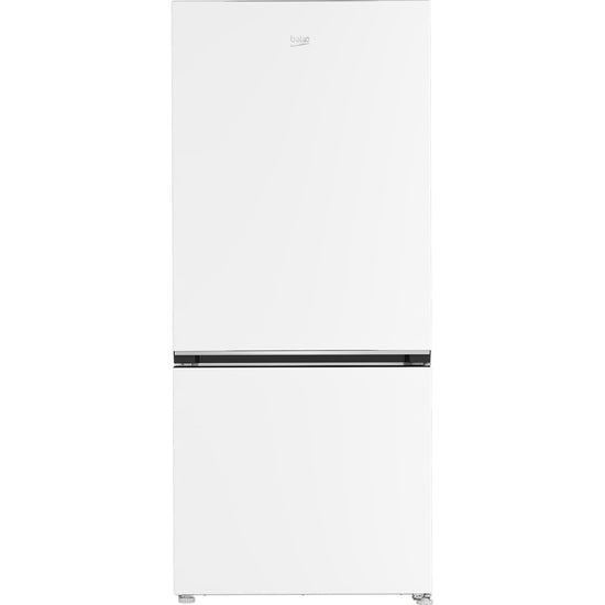 Beko 30 Inch Counter-Depth Bottom Freezer Refrigerator, 16.1 cu. ft., White - BFBF30116WHIM