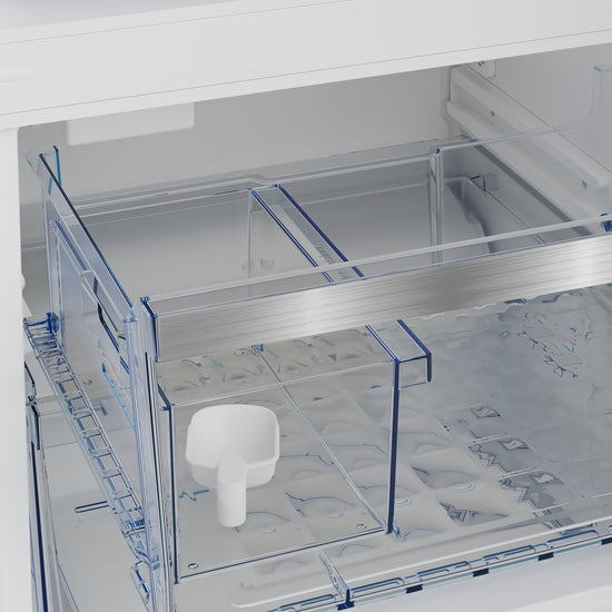 Beko 30 Inch Counter-Depth Bottom Freezer Refrigerator, 16.1 cu. ft., White - BFBF30116WHIM