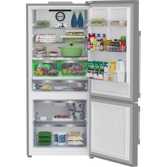Beko 30" Bottom Freezer Refrigerator with HarvestFresh, 16.1 cu. ft. - BFBF30216SS