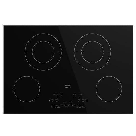 BEKO 30 Inch Built-In Electric Cooktop with 4 Burners and Touch Control - ECTM30102