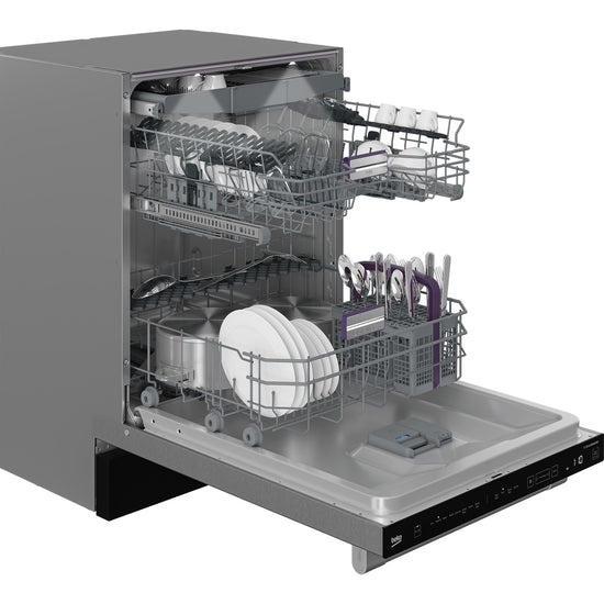 Beko Tall Tub Built-In Dishwasher, Fingerprint-Free Stainless Steel - DDT38532XHW