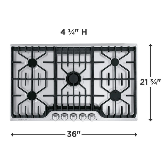 Frigidaire Professional 36 Inch Gas Cooktop - FPGC3677RS