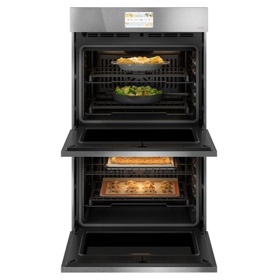 Café 30 Inch Smart Built-In Convection Double Wall Oven in Platinum Glass - CTD90DM2NS5