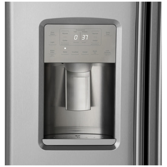 Cafe 36 Inch Counter Depth Side-by-Side Refrigerator with 21.9 Cu. Ft. Capacity, Stainless Steel - CZS22MP2NJS1