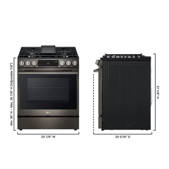 LG 6.3 cu ft Smart Gas Slide-In Range with ProBake Convection and Air Fry - LSGL6335Z