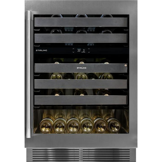 Stirling 42-Bottle S4 Series Dual-Zone Wine Cellar - S4-D200SS