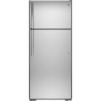 GE 18 Cu. Ft. Top-Freezer Refrigerator, Stainless Steel - GTS18FSLKSS