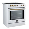 Forno Leonardo Espresso 30-Inch Slide-In White Induction Range - FFSIN0982-30WHT