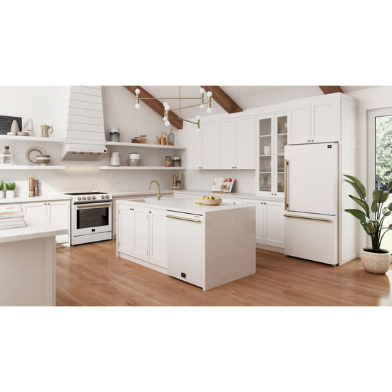 Forno Leonardo Espresso 30-Inch Slide-In White Induction Range - FFSIN0982-30WHT