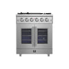 Forno Massimo 30-Inch French Door Gas Range with Convection Oven - FFSGS6439-30