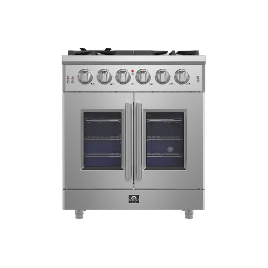 Forno Massimo 30-Inch French Door Gas Range with Convection Oven - FFSGS6439-30