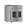 Forno Massimo 30-Inch French Door Gas Range with Convection Oven - FFSGS6439-30