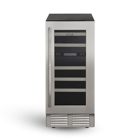 Marathon 15 Inch Dual Zone Wine Cooler, Stainless Steel - MWC28-DSS