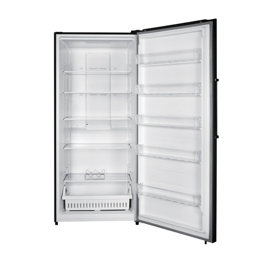 Marathon 21.2 cu. ft. Convertible Upright Fridge/Freezer, Black Steel - MFF212BLS