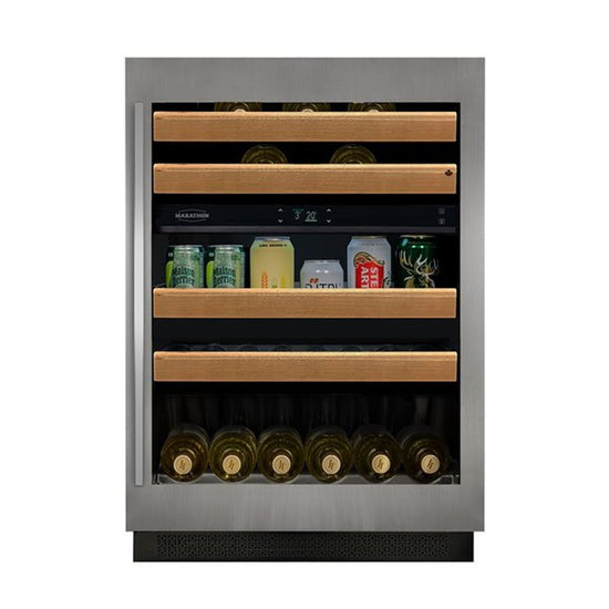 Marathon 24-in Dual Zone Wine and Beverage Cooler - M4-D251SS