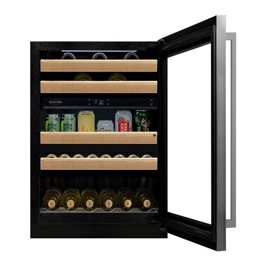 Marathon 24-in Dual Zone Wine and Beverage Cooler - M4-D251SS