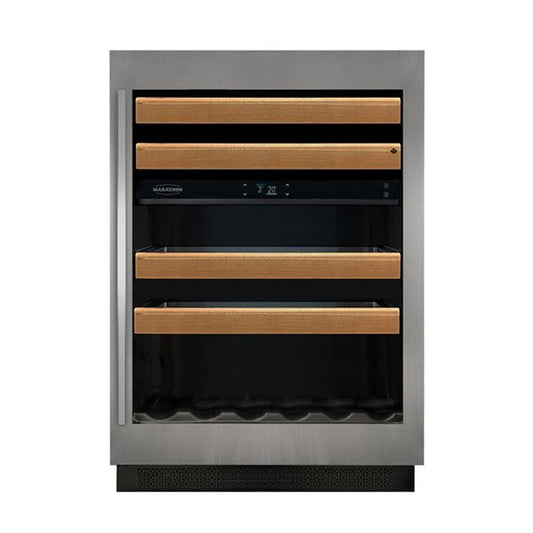 Marathon 24-in Dual Zone Wine and Beverage Cooler - M4-D251SS