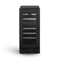 Marathon 15 Inch Dual Zone Wine Cooler, Black Steel - MWC28-DBLS