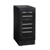 Marathon 15 Inch Dual Zone Wine Cooler, Black Steel - MWC28-DBLS