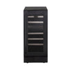 Marathon 15 Inch Dual Zone Wine Cooler, Black Steel - MWC28-DBLS