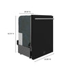 Forno Espresso 24 Inch Built-In Dishwasher in Black with Antique Brass Handles - FDWBI8067-24BLK