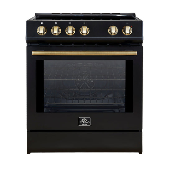 Forno Leonardo Espresso 30-Inch Slide-In Black Induction Range - FFSIN0982-30BLK