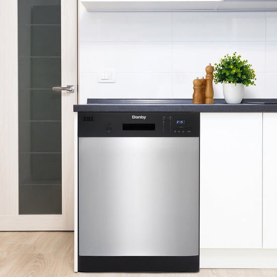 Danby 24 Inch Built-In Dishwasher, 12 Place Settings - DDW2404EBSS