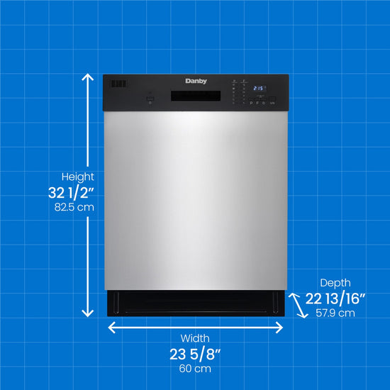 Danby 24 Inch Built-In Dishwasher, 12 Place Settings - DDW2404EBSS