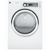 GE 7.5 Cu. Ft. Front Load Electric Dryer with Steam - GFMS150EDOWW