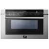 Forno Capoliveri 24 Inch Microwave Drawer, 1.2 cu. ft., Stainless Steel - FMWR3000-24