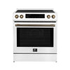 Forno 30 in. Slide-In Induction Range with 5 cu. ft. Convection Oven, White - FFSIN0905-30WHT