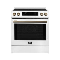Forno 30 in. Slide-In Induction Range with 5 cu. ft. Convection Oven, White - FFSIN0905-30WHT