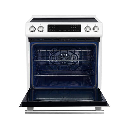 Forno 30 in. Slide-In Induction Range with 5 cu. ft. Convection Oven, White - FFSIN0905-30WHT