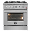 Forno Marco 30 Inch Freestanding Natural Gas Range with 4.32 cu. ft. Convection Oven - FFSGS6277-30