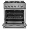 Forno Marco 30 Inch Freestanding Natural Gas Range with 4.32 cu. ft. Convection Oven - FFSGS6277-30