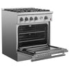 Forno Marco 30 Inch Freestanding Natural Gas Range with 4.32 cu. ft. Convection Oven - FFSGS6277-30