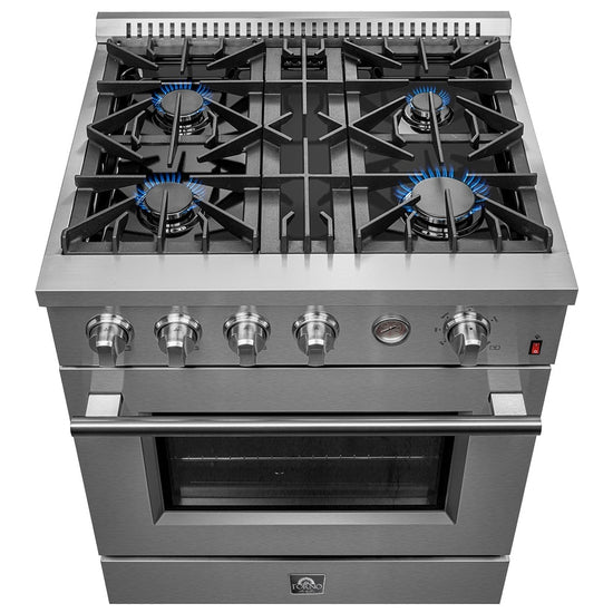 Forno Marco 30 Inch Freestanding Natural Gas Range with 4.32 cu. ft. Convection Oven - FFSGS6277-30