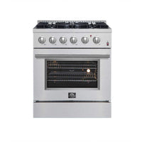 Forno Marco 30 in. Dual Fuel Range, 4-Burners, Stainless Steel - FFSGS6197-30