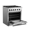 Forno Marco 30 in. Dual Fuel Range, 4-Burners, Stainless Steel - FFSGS6197-30
