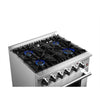 Forno Marco 30 in. Dual Fuel Range, 4-Burners, Stainless Steel - FFSGS6197-30
