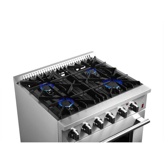 Forno Marco 30 in. Dual Fuel Range, 4-Burners, Stainless Steel - FFSGS6197-30