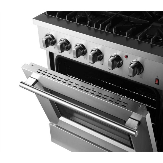 Forno Marco 30 in. Dual Fuel Range, 4-Burners, Stainless Steel - FFSGS6197-30