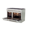 Forno Galiano 48-Inch Freestanding Gas Range with 8 Burners and Double Ovens - FFSGS6244-48