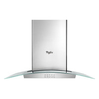 Whirlpool 36 Inch Modern Glass Wall Mount Range Hood - WVW75UC6DS
