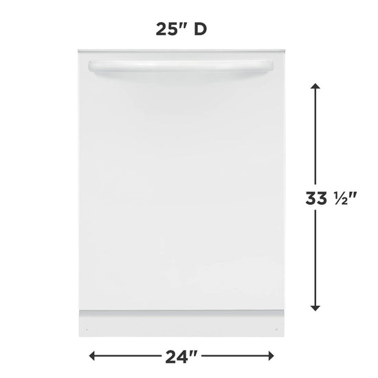 Frigidaire 24" Dishwasher with Three Spray Arms, White - FDPH4316AW