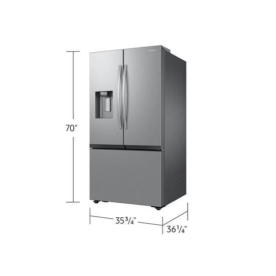 Samsung Bespoke AI 31 cu. ft. 3-Door French Door Refrigerator with Water & Ice Dispenser - RF32CG5B30SRAA