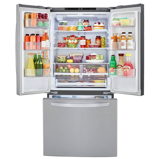 LG 33 Inch French Door Refrigerator 25.2 cu. ft., Stainless Steel - LRFCS2503S