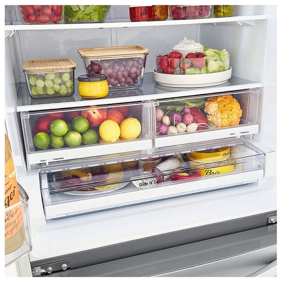 LG 33 Inch French Door Refrigerator 25.2 cu. ft., Stainless Steel - LRFCS2503S